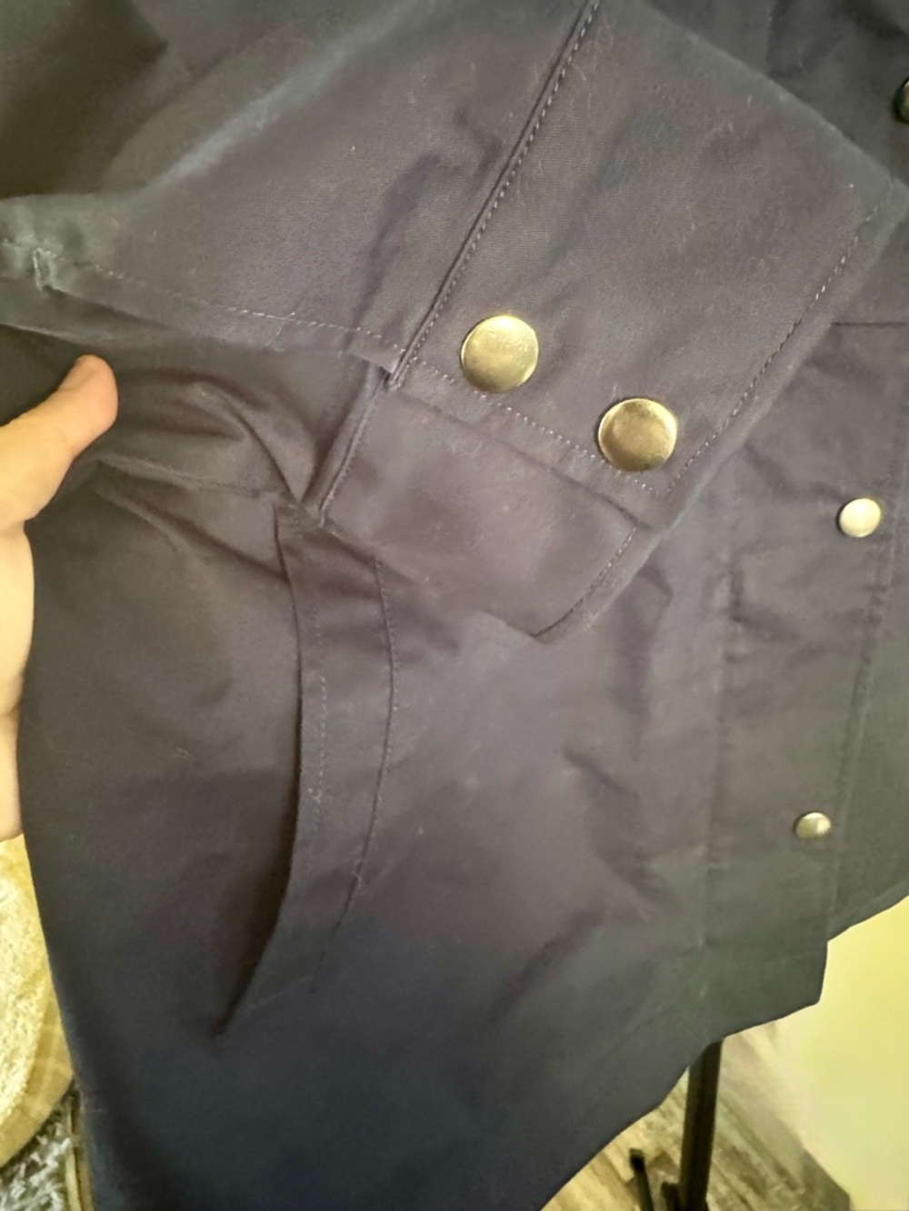 a new day Navy Drawstring-Waist Trench Jacket - Women - Picture 6 of 9